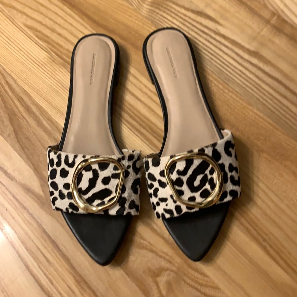 Cassie Genuine Calf Hair Slide Sandal, Size 9